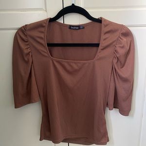 Corset puff sleeve top